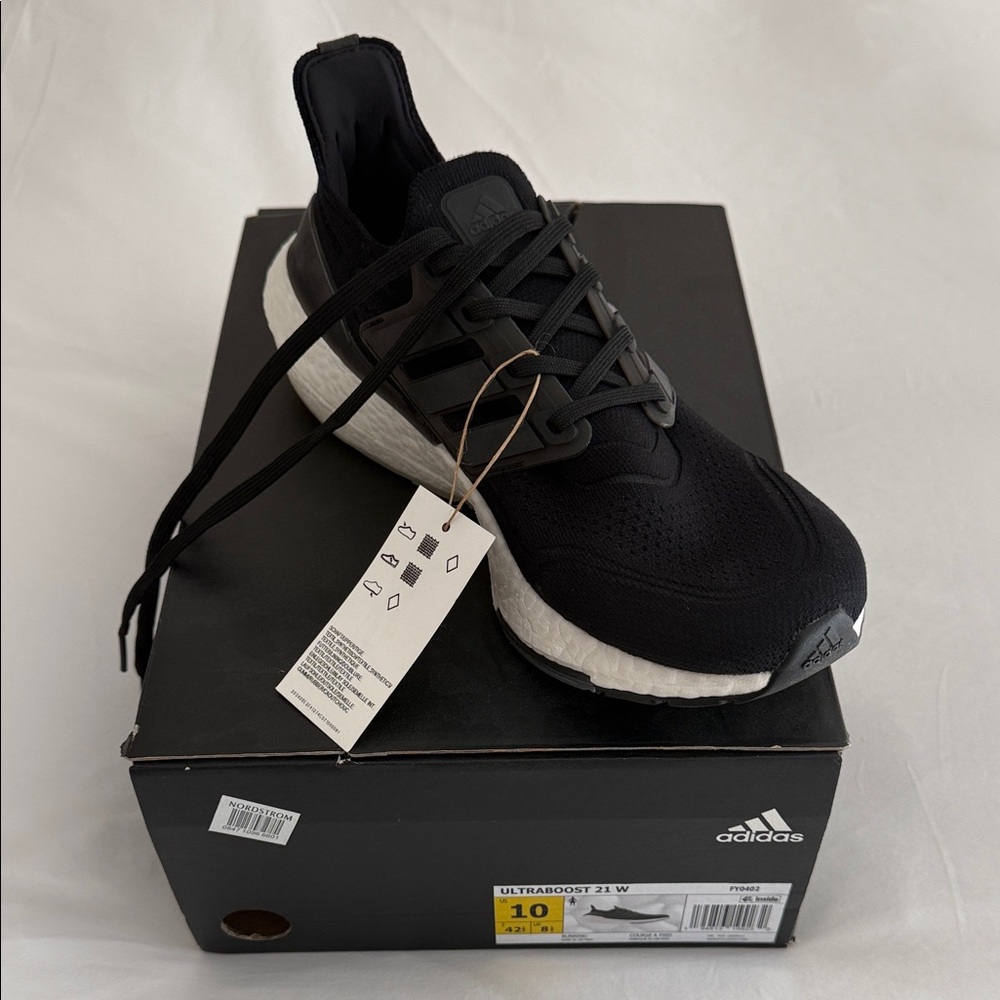 Adidas Ultraboost 21 Black and White Sneakers